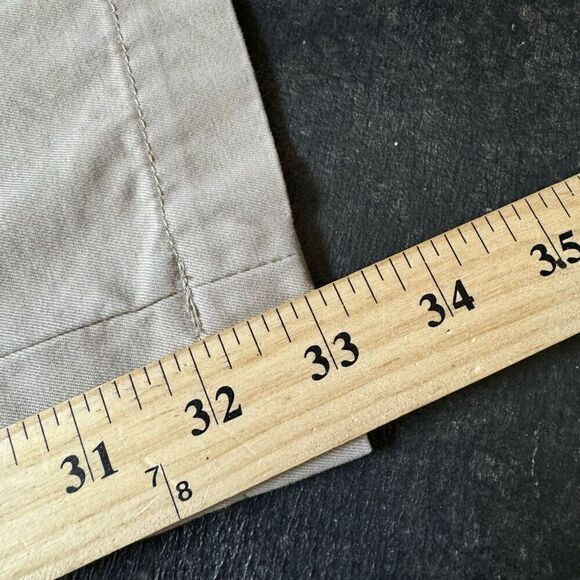 Banana Republic Dawson Chino Pants Flat Front Tan Color 100% Cotton Size 34x33 - Picture 11 of 16
